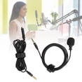 thumbnail image 3 of Mini Microphone,, Noise Reduction 3.5mm 2M Audio Cable Recording Microphone Lavalier Microphone, Professional Microphone  for Live Recording for Listening Black, 3 of 8