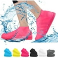thumbnail image 2 of 2 Pairs Waterproof Shoe Covers,Non-Slip Water Resistant Overshoes Reusable Silicone Boots Shoe Covers Rubber Shoe Protectors for Men & Women & Kids(Largr, Pink), 2 of 6
