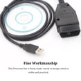 thumbnail image 3 of Scienceny OBD Cable USB KKL 409.1 Universal Auto K-line Cable Coche OBDII Interfaz Herramientas de diagnóstico Escáner de montaje de vehículos Medidores de medidas dimensionales, 3 of 6