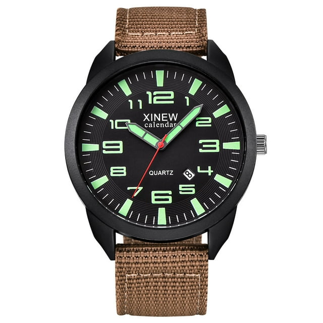 Kcodviy Quartz Outdoor Men's Calendar Altimeter Strap Nylon Luminous Watch Wrist Watch with Secondhand for Dial Men's Watch