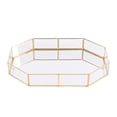 thumbnail image 1 of Bandeja dorada para tocador con marco de Metal, bandeja decorativa, bandeja de Perfume para tocador, baño, joyería o decoración del hogar, 1 of 6