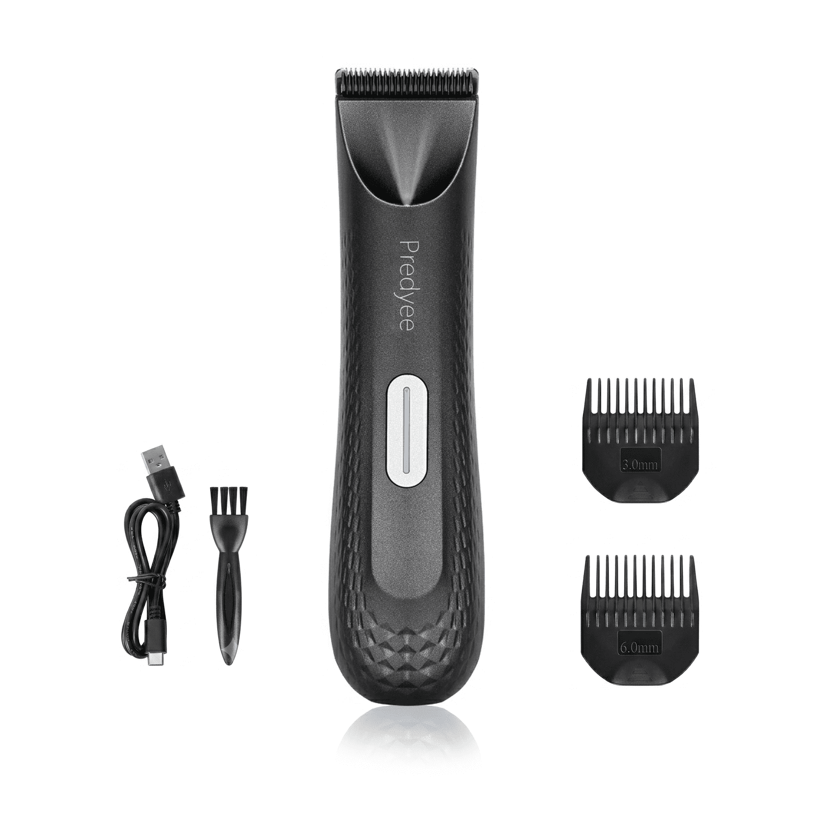 Predyee Men's Body Groomer & Pubic Hair Trimmer, Waterproof Electric Groin Shaver, 120-Min Runtime