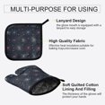 thumbnail image 3 of Yayeee Oven Mitts and Pot Holder Set of 2 Heat Resistant Kitchen Gloves Baking Hot Pad, Starry Night Pattern, 3 of 5