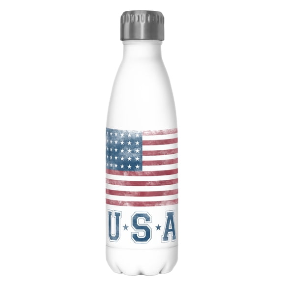 Lost Gods USA Flag Stainless Steel Water Bottle White 17 oz.