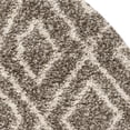 thumbnail image 6 of SAFAVIEH Hudson Augustine Geometric Shag Area Rug, Grey/Ivory, 7' x 7' Round, 6 of 8