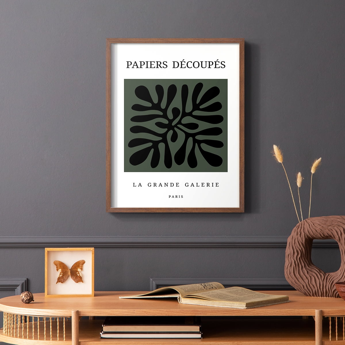 Matisse CCCXCIV in Brown Solid Wood 22 x 28 Framed Print