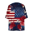 thumbnail image 4 of Abomasnow Women's Plus Size Jackets Independence Day Long Sleeve V-Neck Printed Cardigans Casual Soft Lightweight Coats, 4 of 5
