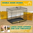 thumbnail image 2 of JOINSUN Dog Crate with Leak Proof Divider,Collapsible,Double Door Wire Dog Crate,42 Inch, 2 of 9