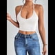 thumbnail image 4 of Camisola Básica de Tirantes Finos con Cuello en V y Canalé para Mujer (2025). XS, 4 of 9