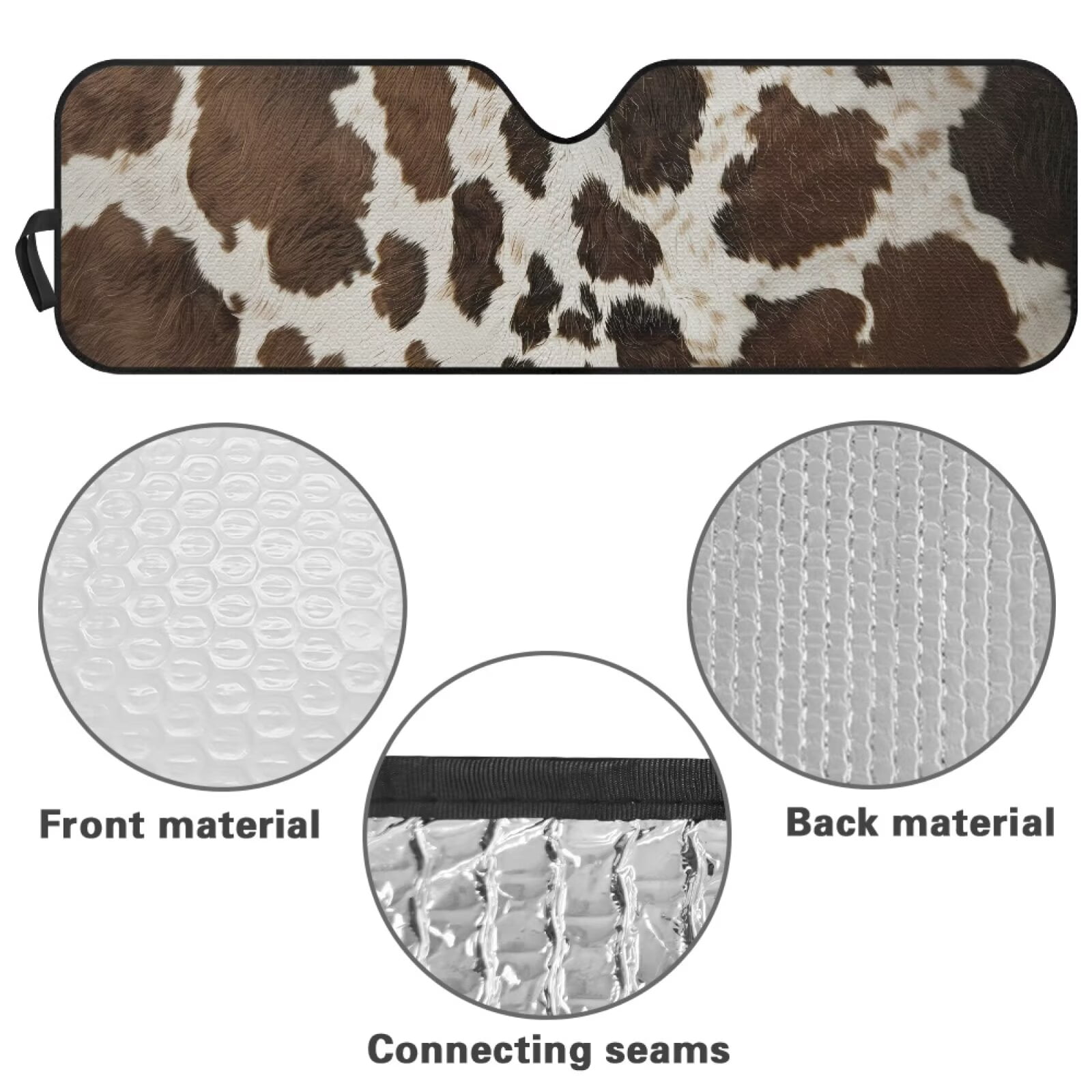 Uorisanigo Front Windshield Sunshade Fit for Jeep Wrangler JK JKU JL JLU 1997-2025 & Jeep Gladiator JT 2020-2024, Foldable Car Sun Shade Blocks UV Rays Keep Vehicle Cooler