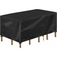 thumbnail image 1 of Funda para mesa de jardín, funda rectangular impermeable para muebles de jardín, anti-UV, funda de tela Oxford 420D para mesa, silla, muebles de jardín al aire libre (170 x 94 x 70 cm), 1 of 5