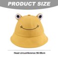 thumbnail image 2 of Sombrero de pescador de ala ancha con forma de rana, de 56 a 58 cm de circunferencia, informal, protector solar, 2 of 6