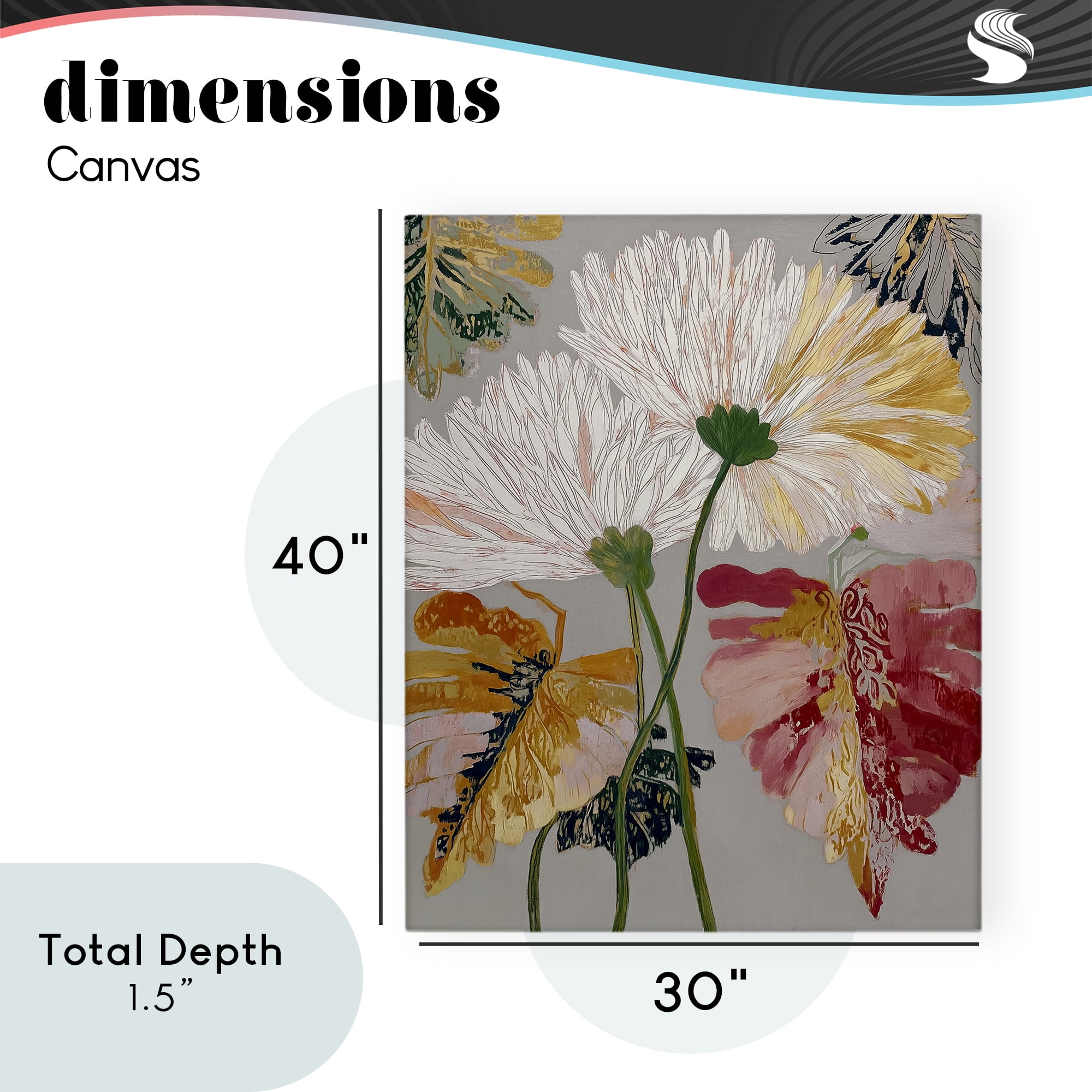Playful Assumptions Flowers Canvas Wall Art, design by Annabelle Hall