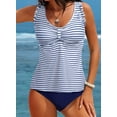 thumbnail image 5 of Eytino Women Tankini Swimsuits Modest Two Piece Bathing Suit Ruffle Tankini Tops with Tummy Control Bottom, 5 of 9