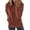 Brown, variant on Women's Plus Size Zip Up Hoodies Long Sleeve Zipper Open Front Loose Outerwear Printing Blouse Coat Tops Pockets Hooded Blouse Up to 65% off