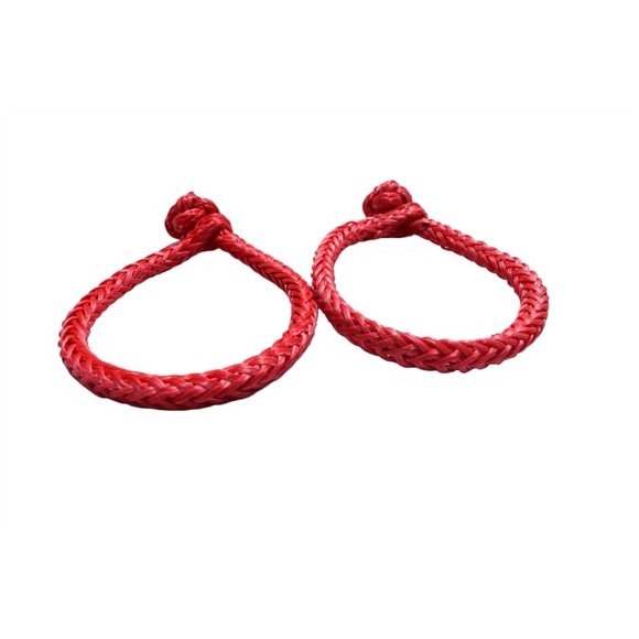 2pcs Red 4mm*80mm Soft Shackles ,ATV Winch Shackle,Rope Shackle,Sailing Shackle For Atv Utv Suv ,Easy to Use