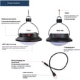 thumbnail image 2 of 2 Pcs 3300LM Camping Lantern Rechargeable, Portable Tent Light, 8h Runtime, Waterproof for Camping, Canopy, Vendor, Emergency,SL-360 White Light (Solar USB Dual Use), 2 of 5