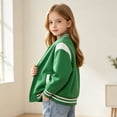 thumbnail image 6 of Grblisyd Kids Baseball Jackets Boys Girls Jacket Casual Lightweight Fit Varsity Button Long Sleeve School Coat with Pocket, 6 of 6