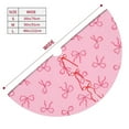 thumbnail image 3 of Sikiie Pink Bows 30-48 inches {designName} Print Christmas Tree Skirt Snowman Xmas Tree Skirt with Edge Christmas Decorations for Holiday Party-48", 3 of 7