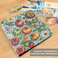thumbnail image 4 of FORMRS 3 Ring Photo Album 4"x6" Self Adhesive Large Capacity PU Leather Cover, Floral Tomatoes, 4 of 8