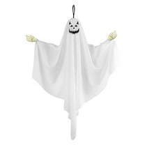 Clearance Under $5!Yyuenw Halloween Hanging Ghosts, Cute Flying Ghost Hanging Decorations Ornaments, Flying Ghost for Halloween Outdoor Decorations Front Yard Porch Patio Lawn Garden Trees Party Décor