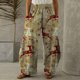 thumbnail image 1 of Puntoco Pantalones sueltos casuales vintage con estampado navideño para mujer Pantalones de pierna ancha casuales Pantalones Puntoco Puntoco-3955, 1 of 5