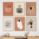thumbnail image 4 of Pintura de arte de pared de Otoño de esqueleto de diente fantasma de Halloween botánico, carteles nórdicos e impresiones, arte de pared de sala de estar personalizable, 4 of 4