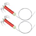 thumbnail image 2 of 2pcs Fishing Hooks Squid Hook Night Glow For Sea Fishing 8 Hooks, 2 of 9