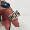 thumbnail image 6 of Infinity Spinner Band, Meditation Ring, 925 Sterling Silver Ring, Spinning Thumb Ring, Two Tone Ring, Fidget Ring, Handmade Jewelry, Christmas Oxidized, Womans Band Ring, Anxiety Ring, Mans Band Gifts, 6 of 7