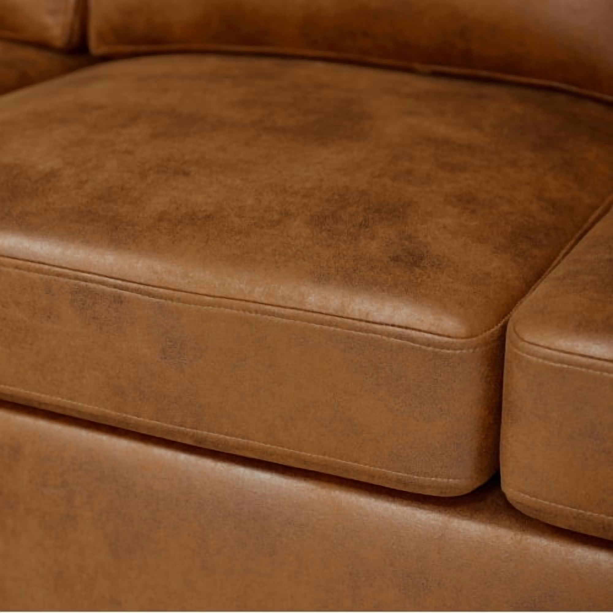 119" Corduroy U-Shaped Double Chaise Sectional Sofa, 4-Seater with Removable Cushions, Low-Profile, Antique brown