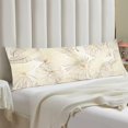 thumbnail image 5 of White Body Pillow Cover 20"x54" Pillow Case Gold Leaves Pattern Long Pillow Cases Protector with Hidden Zipper Decorative Blossom Bedding Pillowcase Rectangle Soft Cushion Covers for Bedroom,Couch, 5 of 5