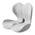 thumbnail image 1 of lionlar Car Non Slip Pad Back Rest Breathable Butt Support Sitting Ergonomic Cushion Light Gray, 1 of 9