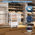 thumbnail image 5 of Huisuilinss Commercial Refrigerator, 2.1 Cu.Ft Fridge Display Case with Led Lighting, Air-Cooling, Rear Sliding Door, 3-Tier Countertop/Floor Refrigerator for Bakery,Restaurant, 5 of 7