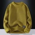 thumbnail image 2 of Mens Pullover Sweater Graphic Funny Print Tops Winter Warm Outerwear Men's Fashion with Pockets, Yellow, Size L, 2 of 6