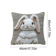 thumbnail image 3 of Rewenti Cute Little White Rabbits Printed Lumbar Pillows Includ Pillowcase And Insert Removable And Washable Back Cushion for Sofa Bed Office Nap, 3 of 6