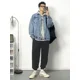 thumbnail image 4 of Pantalones vaqueros con bolsillos para hombre, pantalones vaqueros para hombre, pantalones harén recortados, negros, moda coreana, clásicos, originales, Harajuku, holgados, Kpop, suaves, 4 of 5