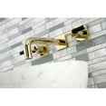thumbnail image 3 of Kingston Brass KS6122CKL Kaiser Double-Handle Wall Mount Bathroom Faucet, Polished Brass, 3 of 8