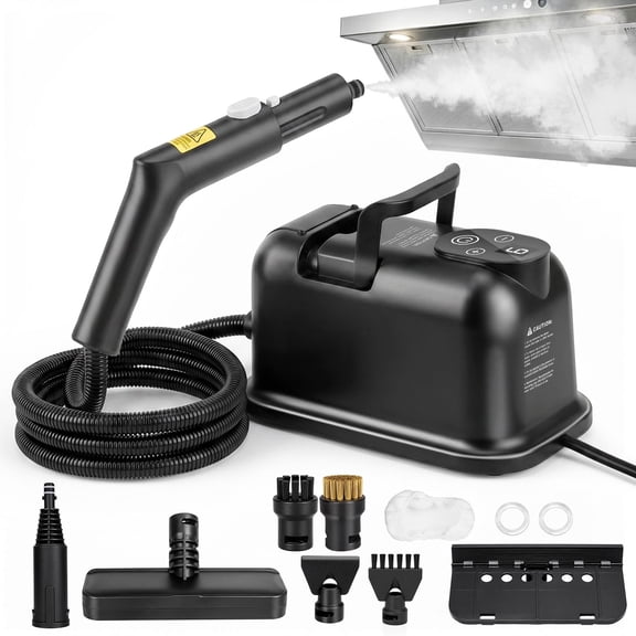 MATSKY Handheld Steam Cleaner, Portable Steamer for Cleaning Home & Auto, 1.8L Tank with 10 Accessories, Black