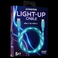 thumbnail image 3 of Liquipel Powertek USB-C to USB-C Light-Up Cable - Blue, 3 of 7