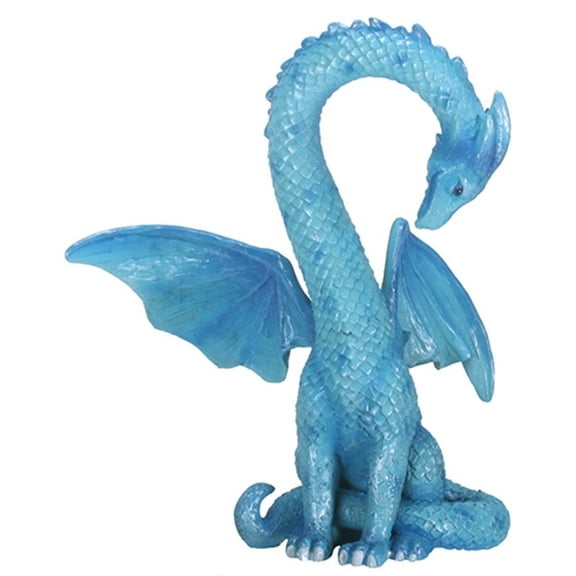 5.5 Inch Blue Love Dragon Colorful Decoration Statue Figurine
