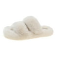 thumbnail image 6 of Women's Plush Slippers Soft Shoes Non Slip House Shoes Warm, Fashion with Two Band Open Toe Slides, Fuzzy for Girls Lady Women Indoor Outdoor 36, 6 of 8