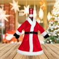 thumbnail image 5 of Christmas Wine Bottle Cover, Christmas Wine Bottle Cover Dress Clothes Set ,Handmade Wine Bottle Decorative Covers ,Wine Bottle Gift for Christmas Decorations Xmas Party Dinner Holiday Table Decor, 5 of 6