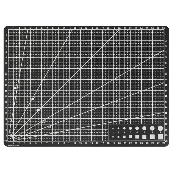 WEUVEB Double Sided Black A4 Cutting Mat for Precision Crafting Sewing and Art Carving