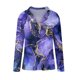 thumbnail image 4 of Pntutb - Jersey de manga larga con cuello en V y estampado floral para mujer Pntutb Pntutb-5412, 4 of 5