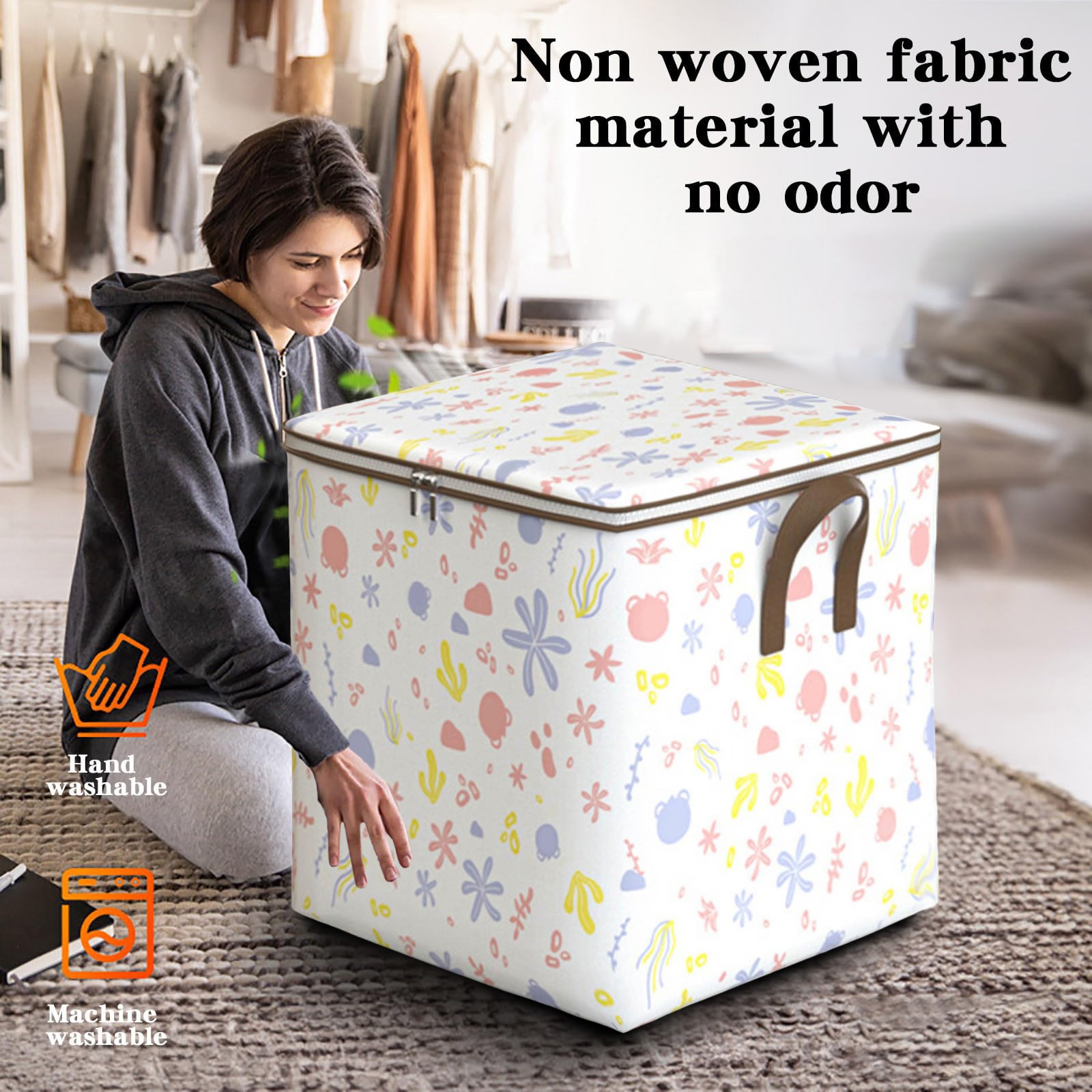 Foldable Non Woven Clothing And Bedding Storage Bag: Organize And ...