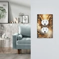 thumbnail image 5 of KLL Golden Horned White Dragon Pattern Electrical Outlet Covers, 3" x 5" 1 Pack Electric Receptacle Plug Covers for Decorator Receptacle Outlet & Switch-Style S, 5 of 6