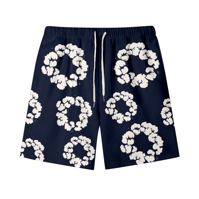 WILLBEST Pantalones Cortos Deportivos para Hombre, Pantalones Cortos de Verano con Estampado Dt para Hombre, Pantalones Cortos con Bolsillo y Lazo Totalmente Estampados para Resort