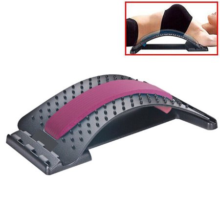 Back Stretcher Pain Relief Lower Lumbar Massager Magic Support and Stretching Pink