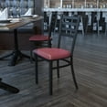 thumbnail image 2 of Flash Furniture HERCULES Series Black Ladder Back Metal Restaurant Chair - Burgundy Vinyl Seat, 2 of 11