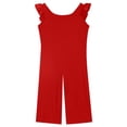thumbnail image 6 of Delliss Girls Jumpsuits Ruffle Sleeveless Strap Casual Loose Overalls One Piece Wide Leg Pants Rompers 5-15 Years, 6 of 8